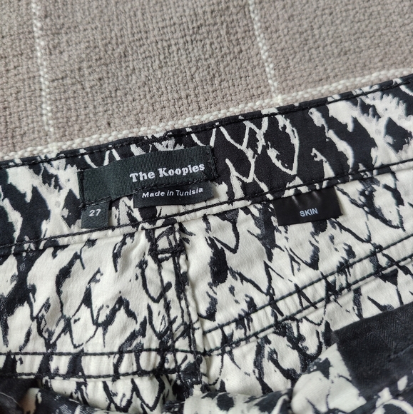 The Kooples Black and White Printed Jeggings Jeans - Picture 3 of 14